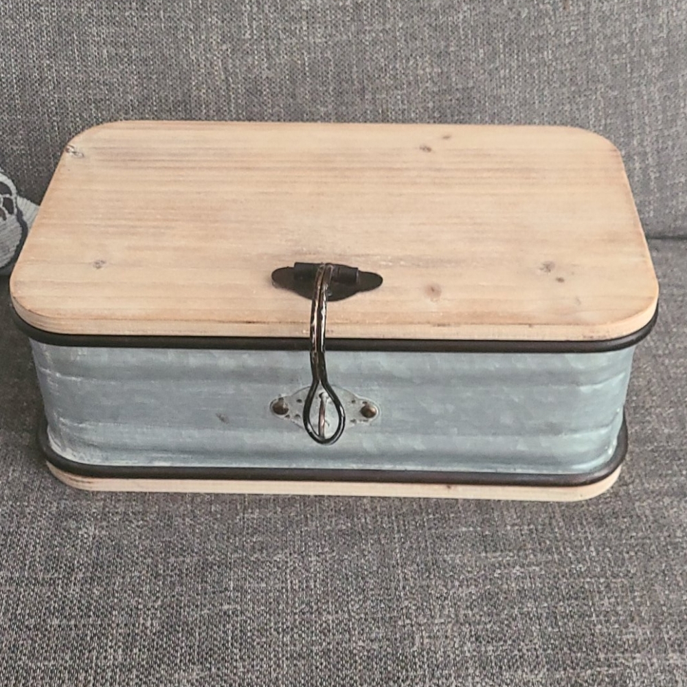 Handmade wood and metal box